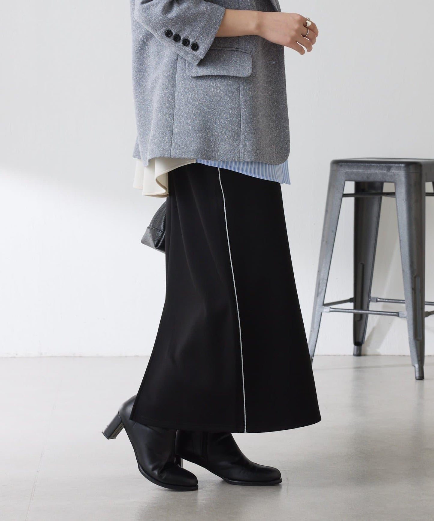 【彈力◎】側邊金屬紐扣包臀裙/禮服