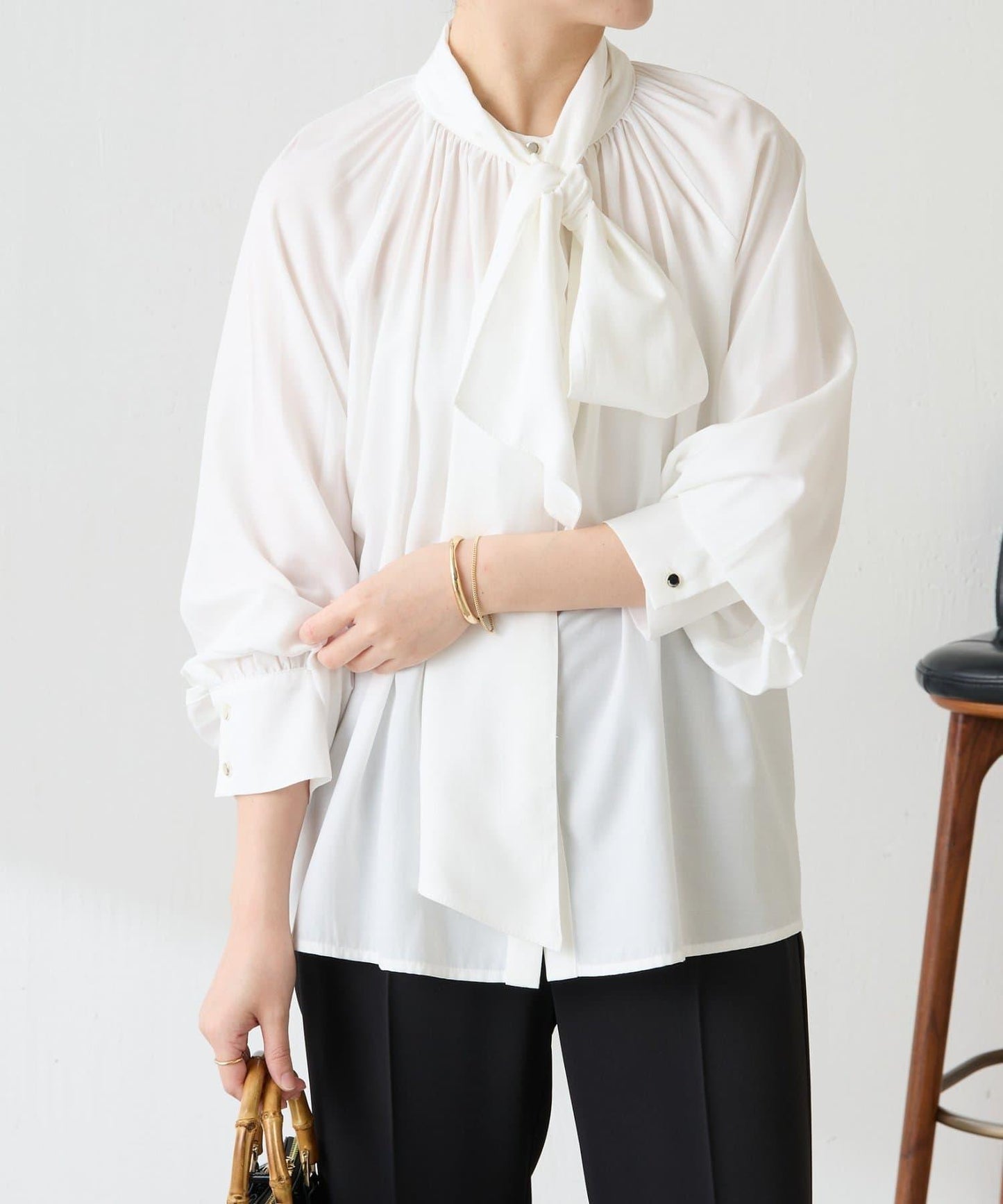 【領結可拆卸】2WAY領結襯衫/禮服