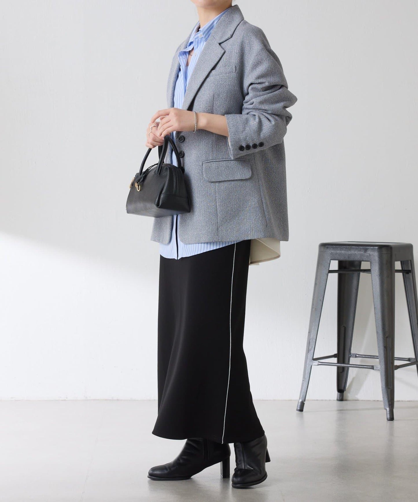 【彈力◎】側邊金屬紐扣包臀裙/禮服