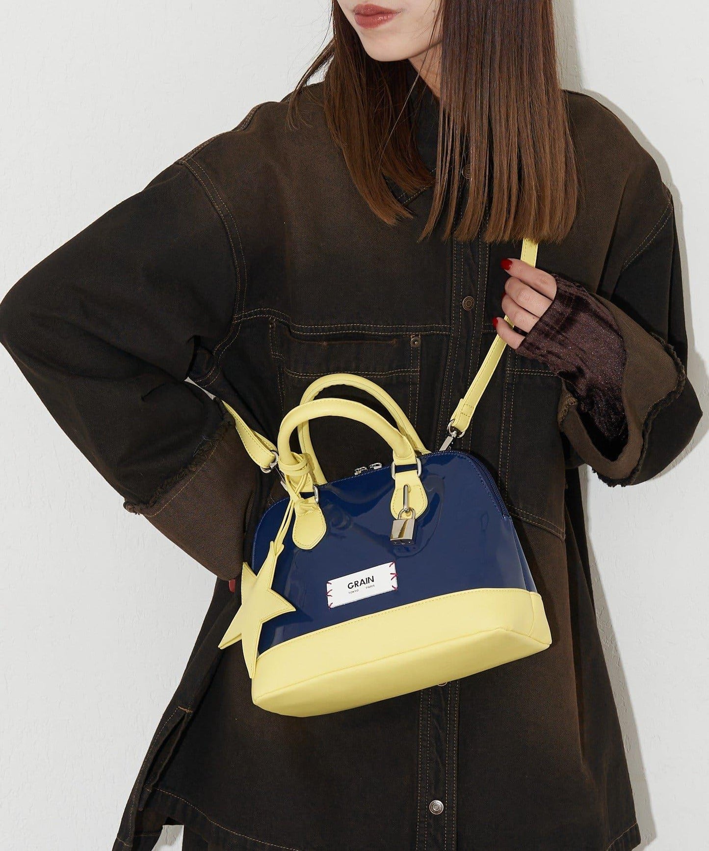 【GRAIN/グレイン】星形吊墜琺琅波士頓包