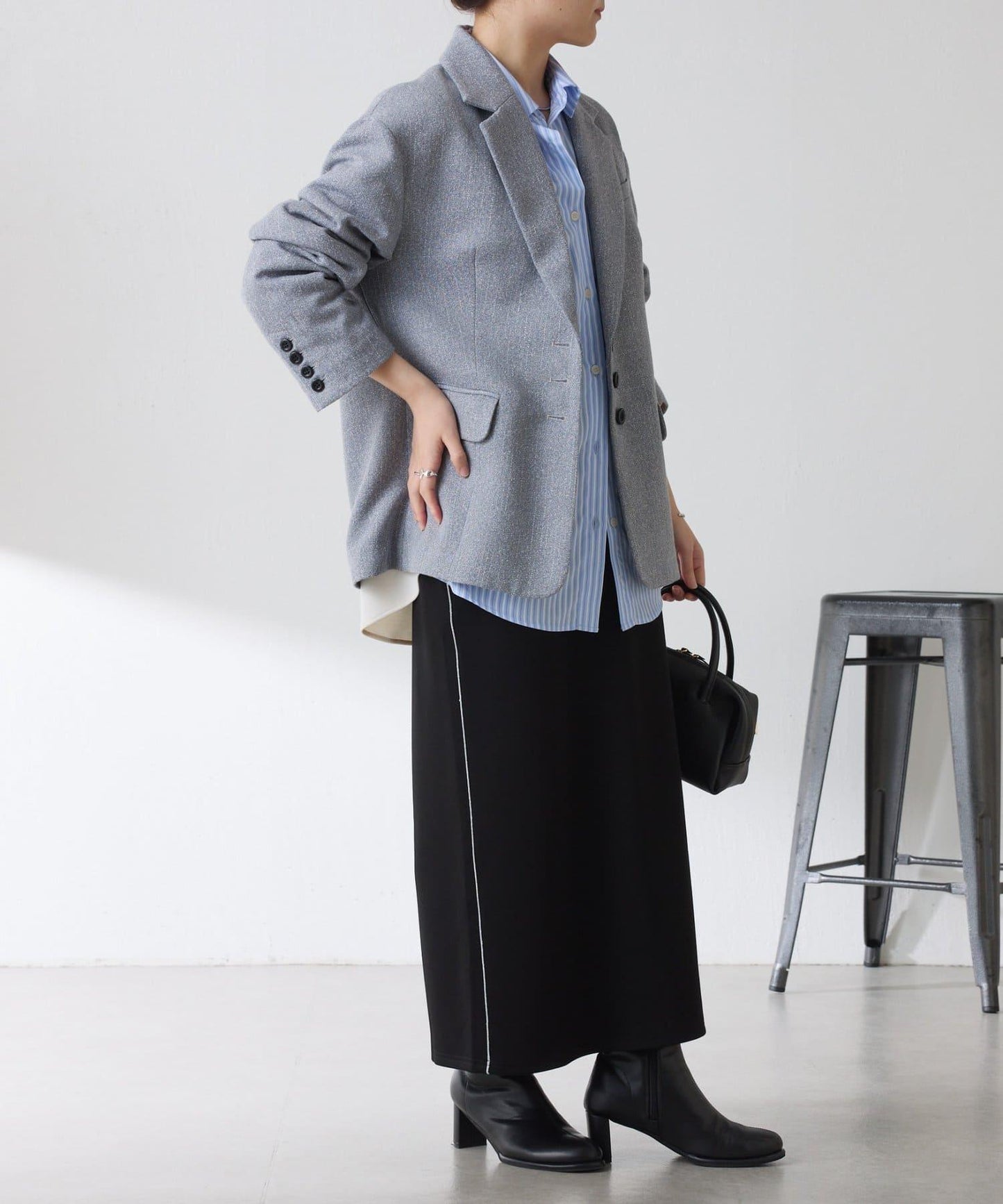 【彈力◎】側邊金屬紐扣包臀裙/禮服