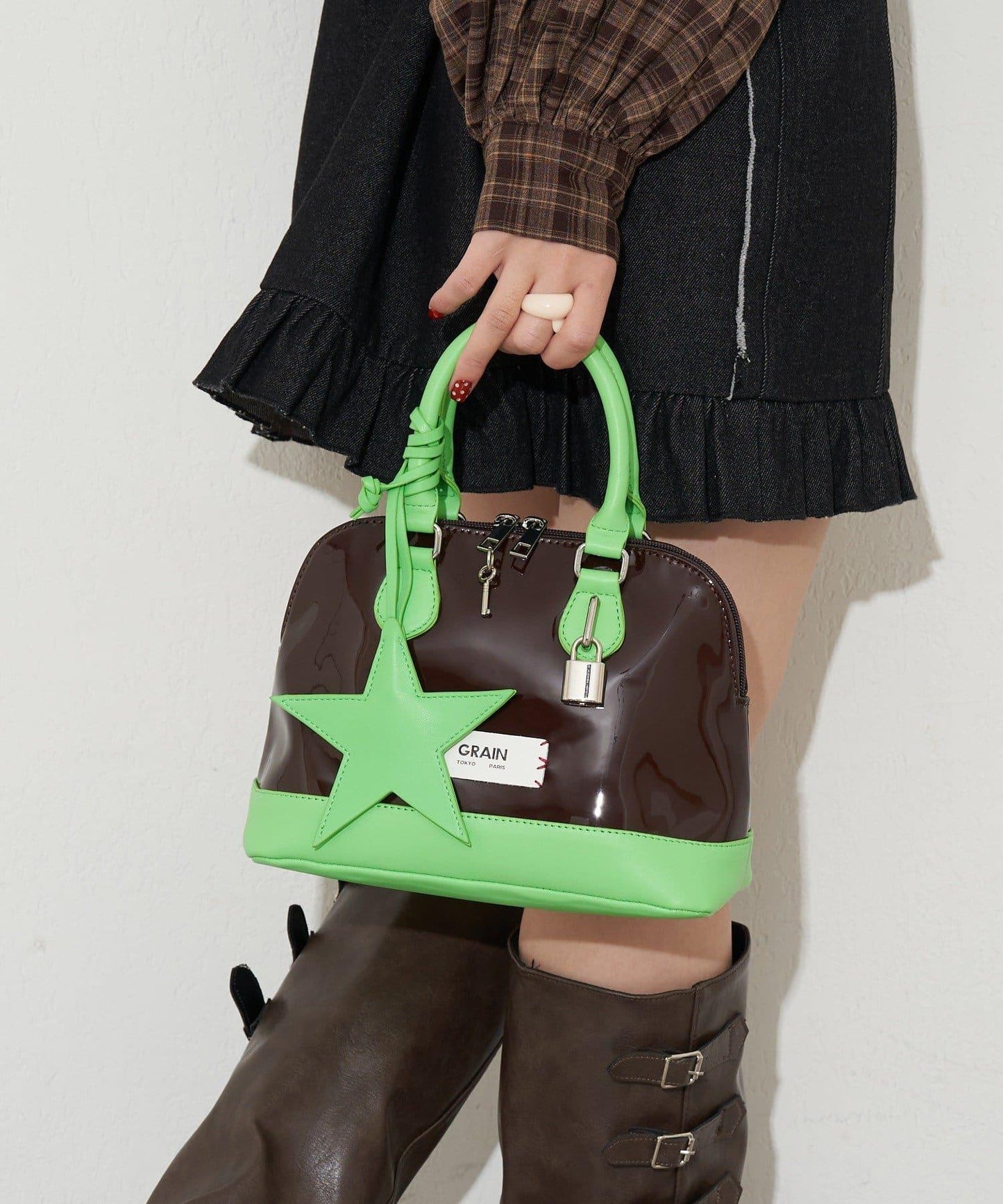 【GRAIN/グレイン】星形吊墜琺琅波士頓包