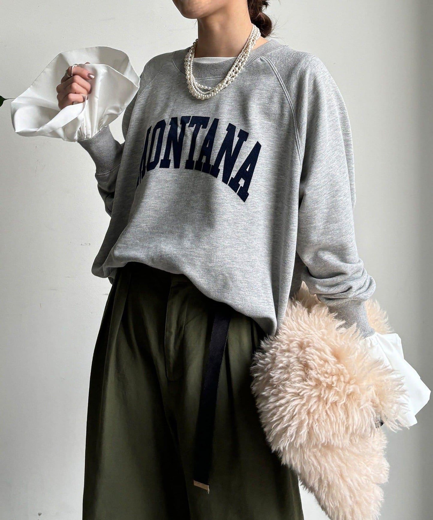 標誌寬鬆插肩袖套頭衫