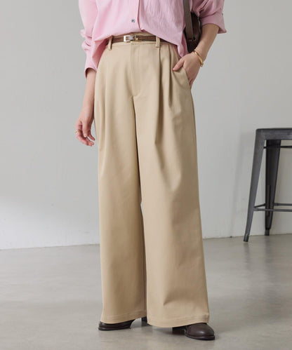 【美腿/腰部遮蓋】褶皺寬鬆工裝長褲