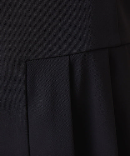 【臀部遮蓋】斜紋百褶馬甲/套裝/禮服