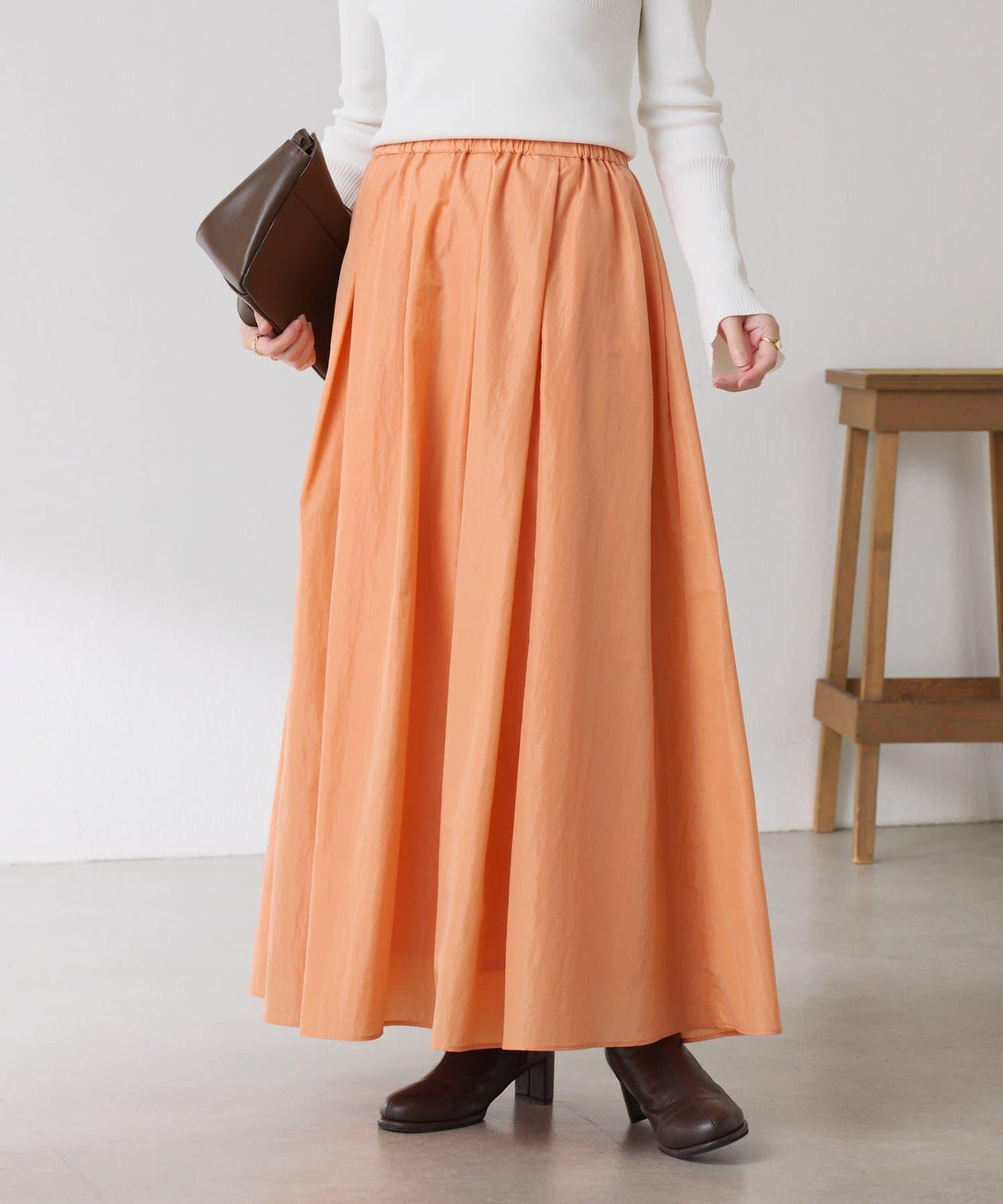 【全鬆緊腰】褶皺半身裙