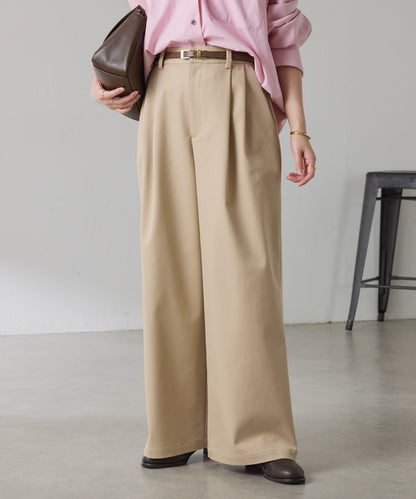 【美腿/腰部遮蓋】褶皺寬鬆工裝長褲