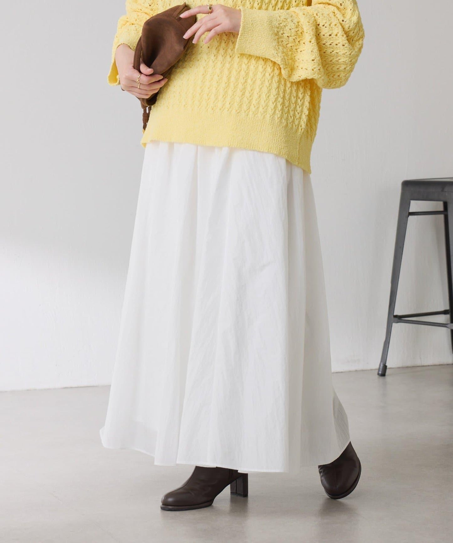 【全鬆緊腰】褶皺半身裙