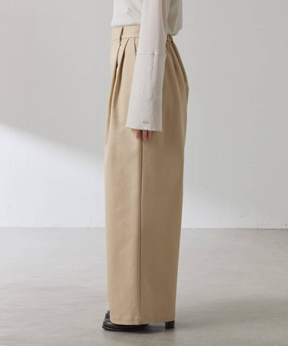 【美腿/腰部遮蓋】褶皺寬鬆工裝長褲