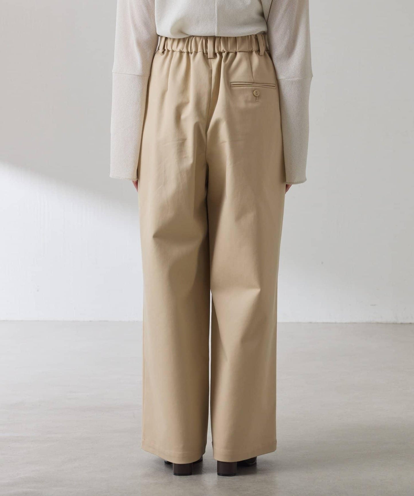 【美腿/腰部遮蓋】褶皺寬鬆工裝長褲