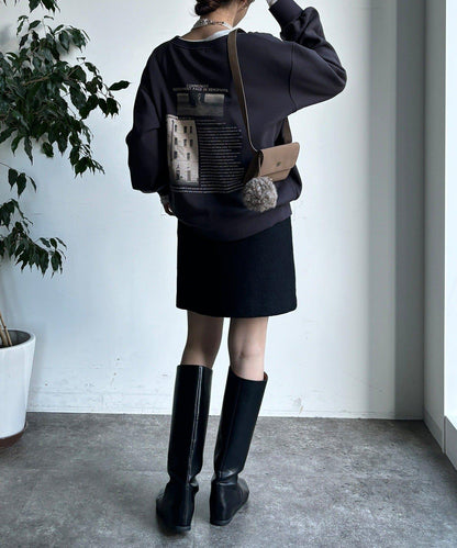 照片印花套頭衫