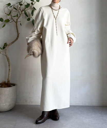 【前後兩穿】加絨寬袖連衣裙