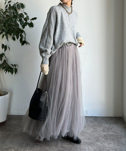 鏤空麻花拼接插肩套頭衫