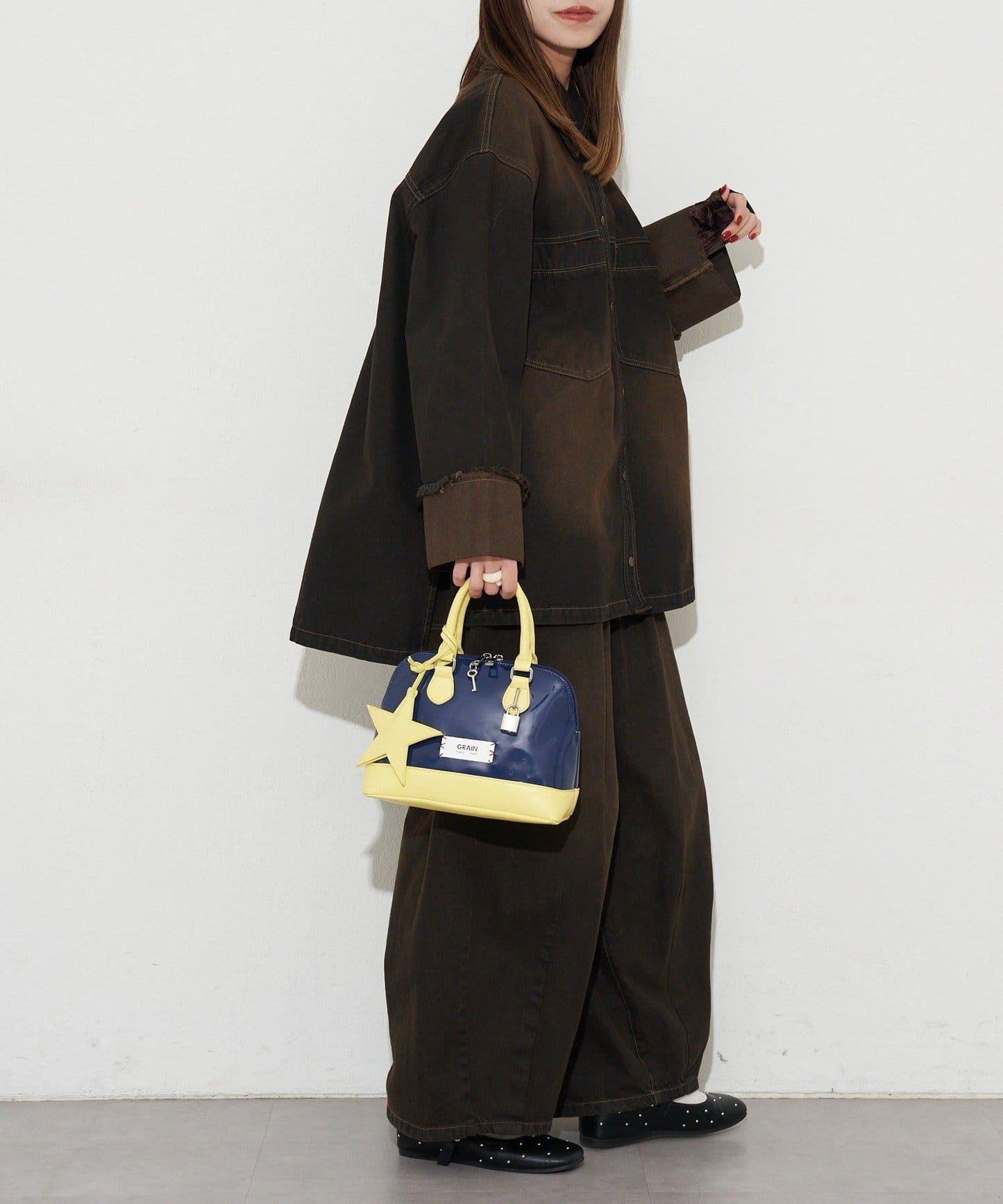 【GRAIN/グレイン】星形吊墜琺琅波士頓包