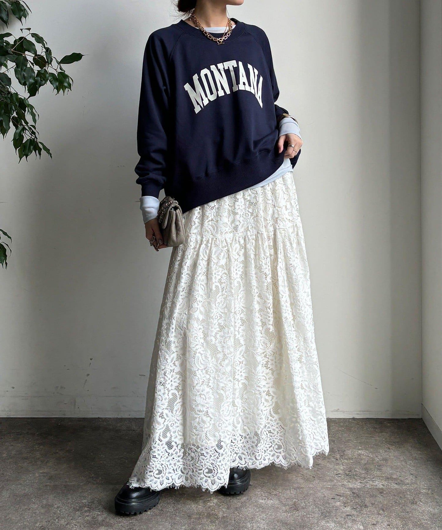 標誌寬鬆插肩袖套頭衫