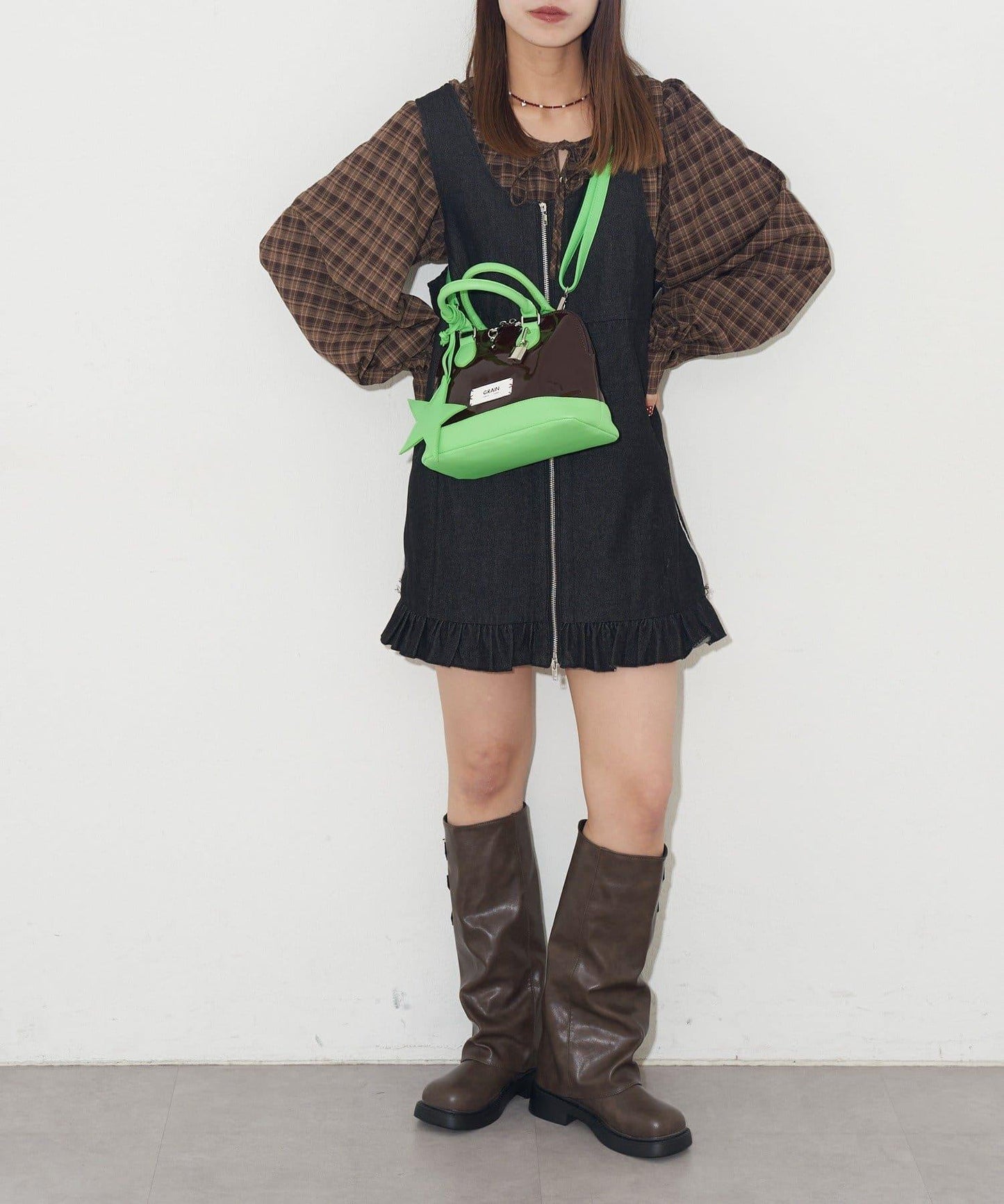 【GRAIN/グレイン】星形吊墜琺琅波士頓包