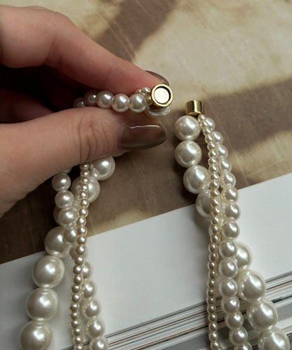 磁性三連珍珠項鍊