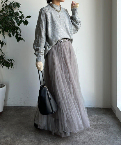 鏤空麻花拼接插肩套頭衫