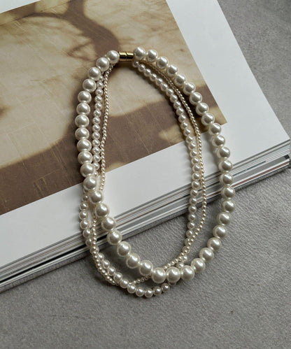 磁性三連珍珠項鍊
