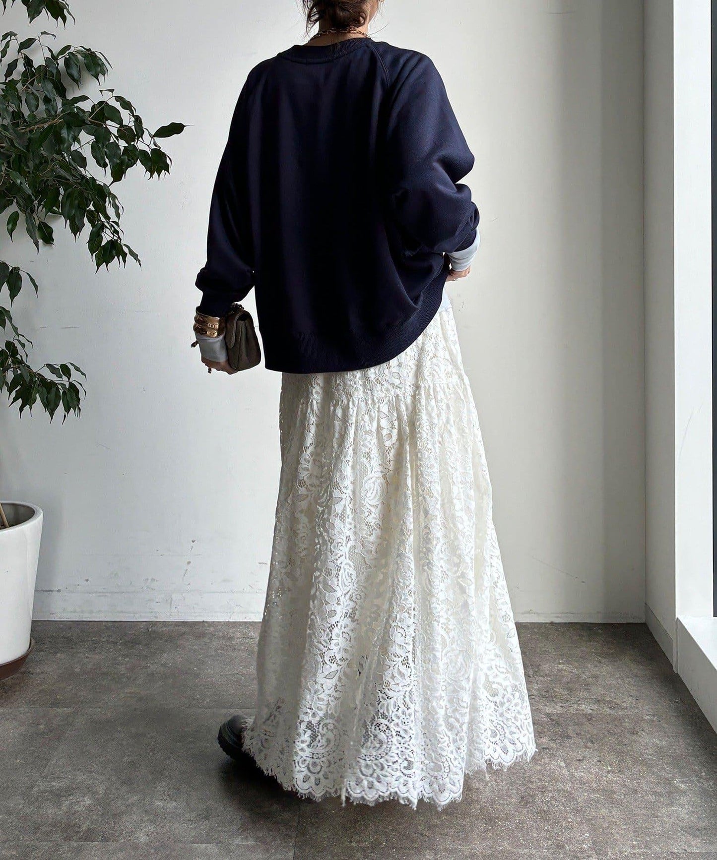 標誌寬鬆插肩袖套頭衫