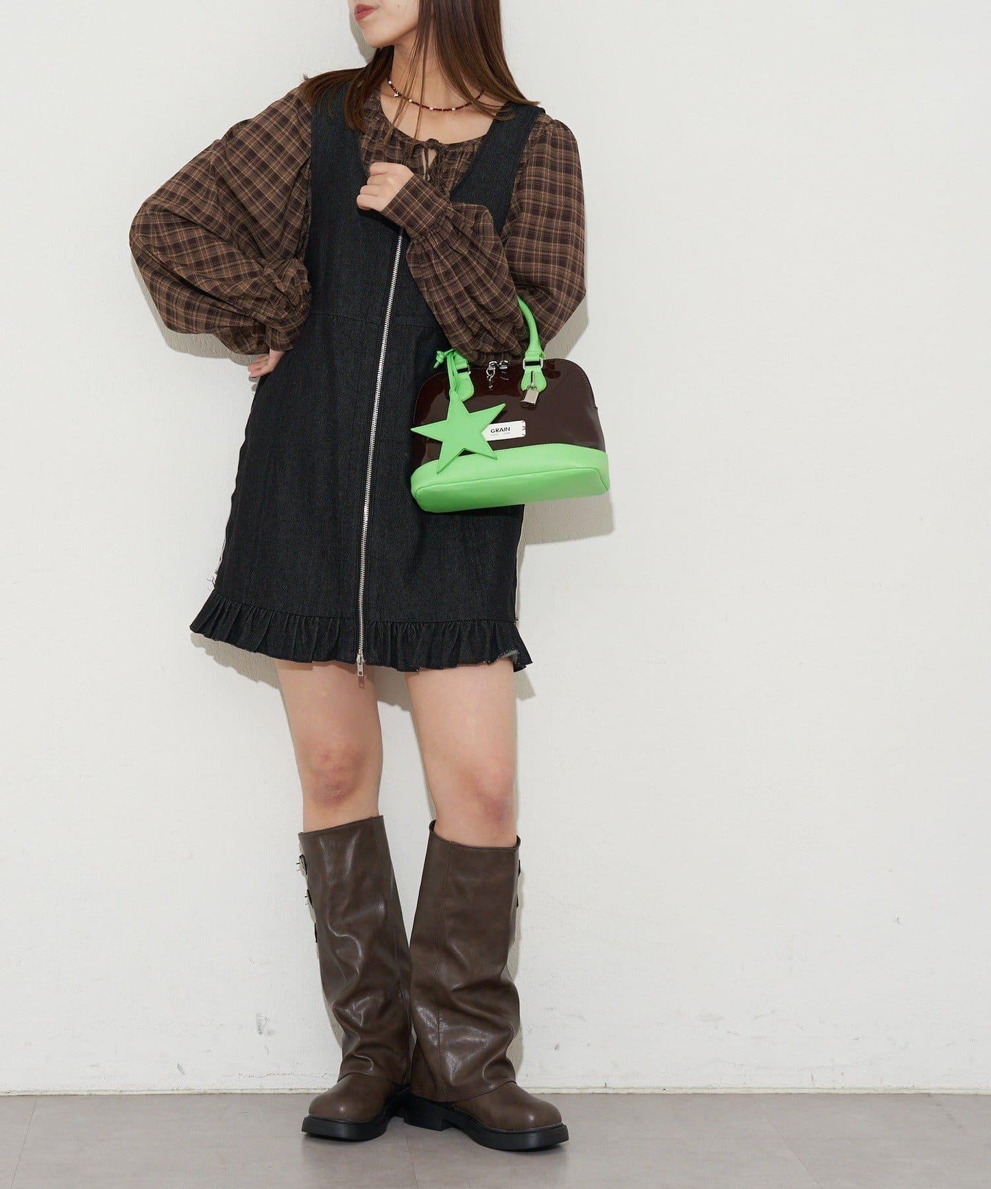 【GRAIN/グレイン】星形吊墜琺琅波士頓包