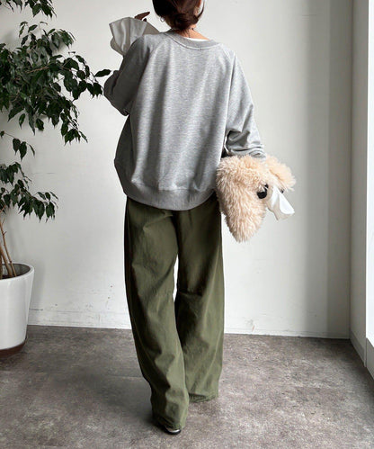 標誌寬鬆插肩袖套頭衫