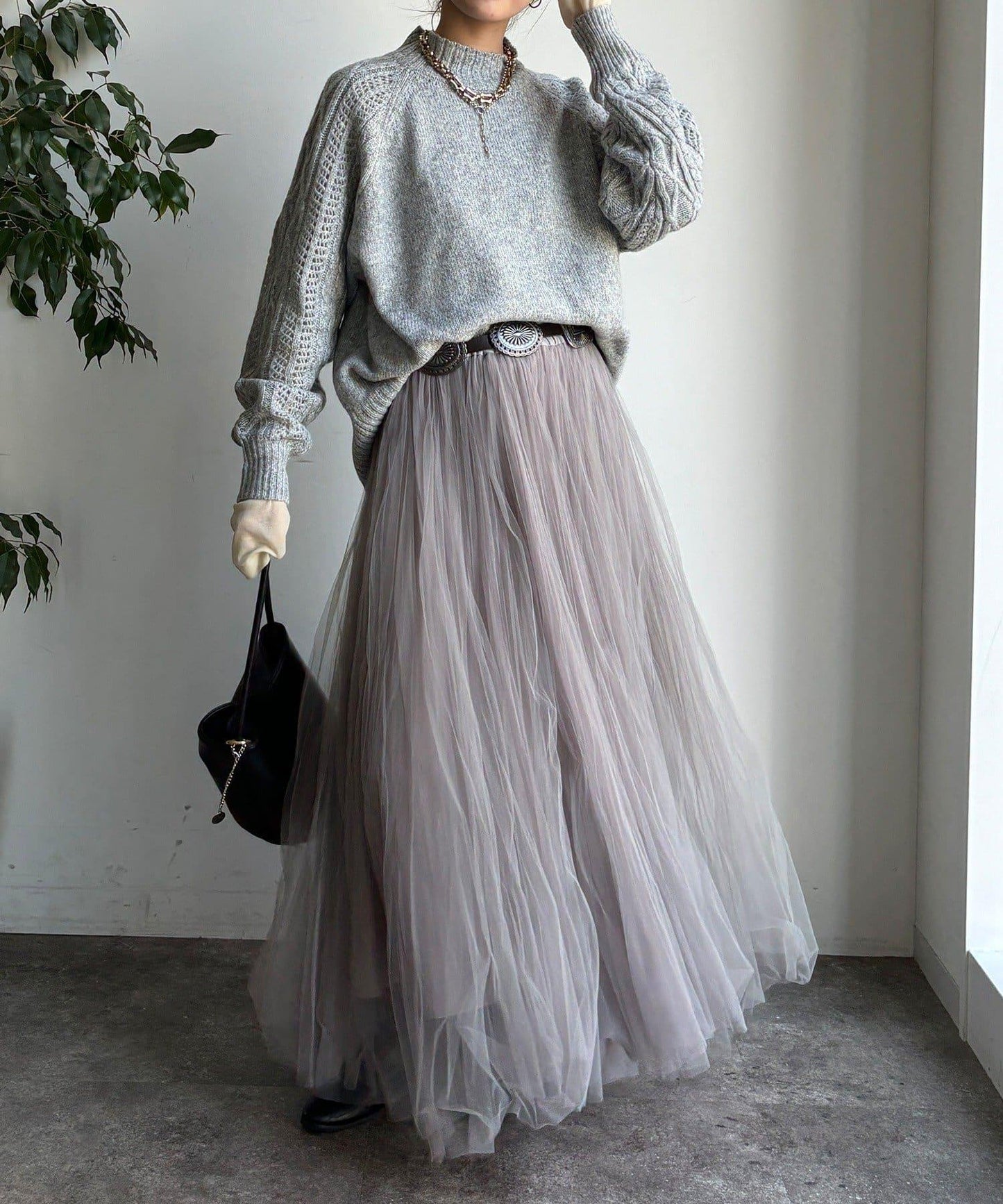 鏤空麻花拼接插肩套頭衫