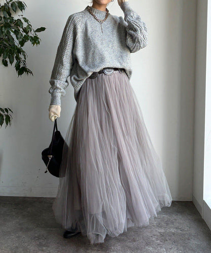 鏤空麻花拼接插肩套頭衫