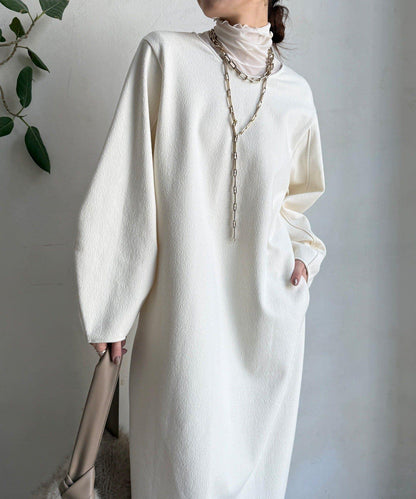 【前後兩穿】加絨寬袖連衣裙