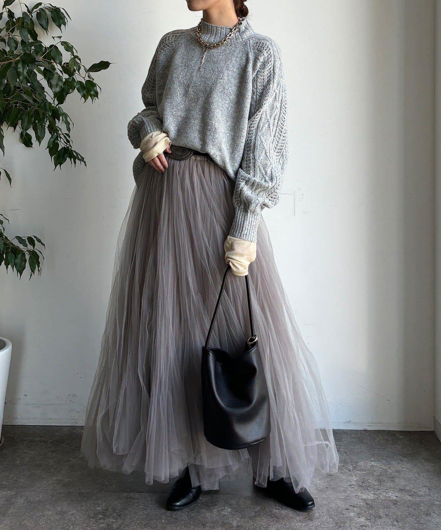 鏤空麻花拼接插肩套頭衫