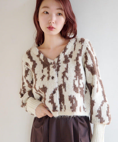 動物圖案針織開衫