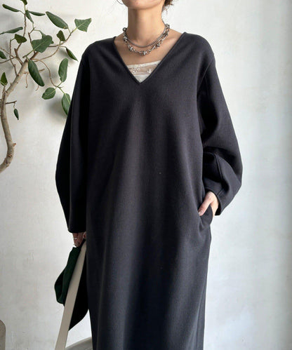 【前後兩穿】加絨寬袖連衣裙