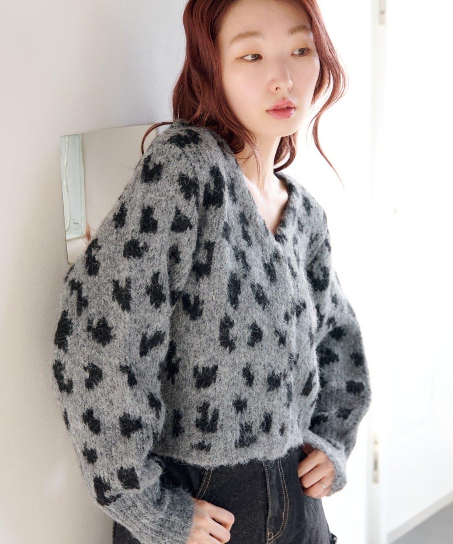 動物圖案針織開衫