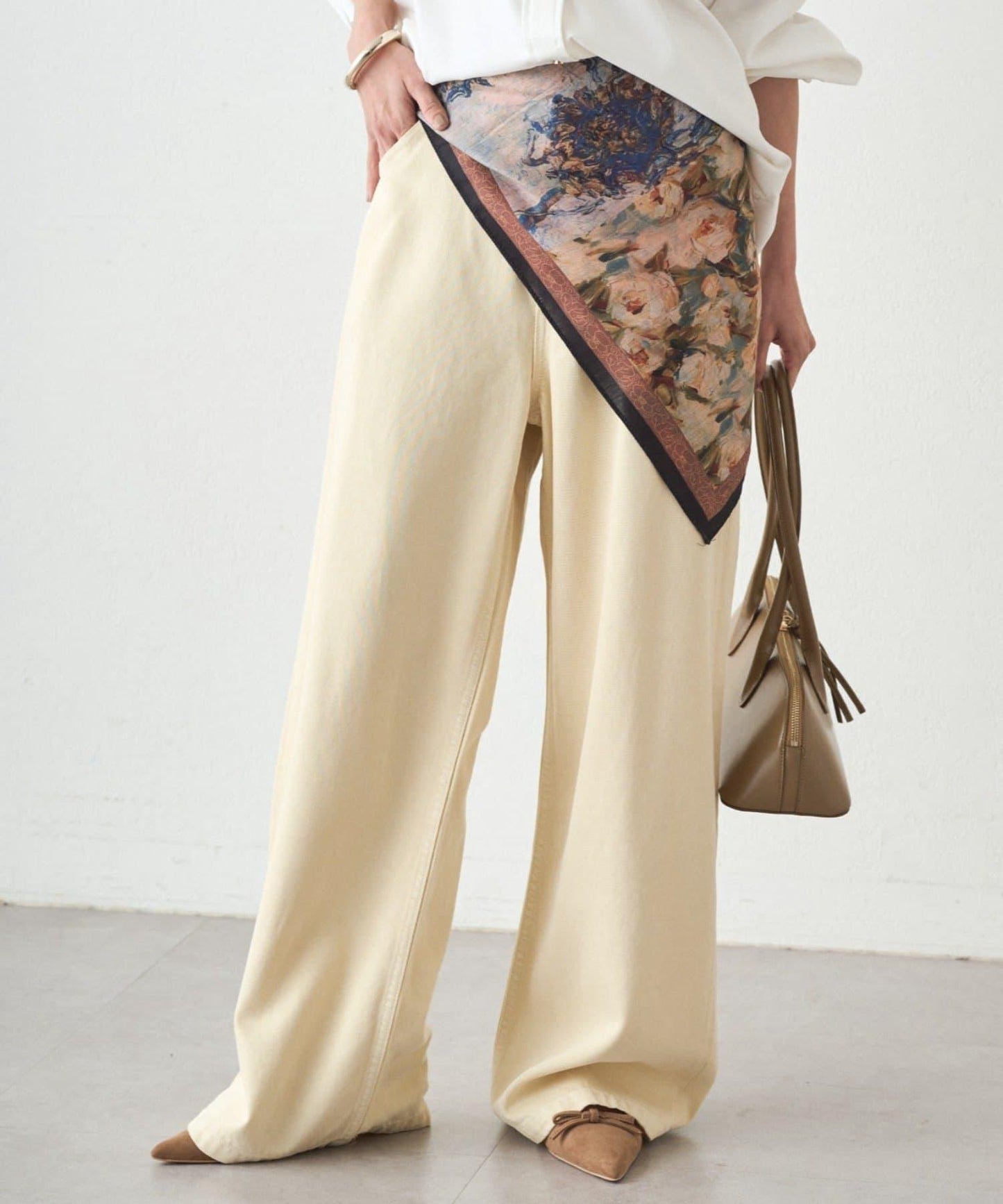 【GALENA/ガレナ】藝術印花圍巾