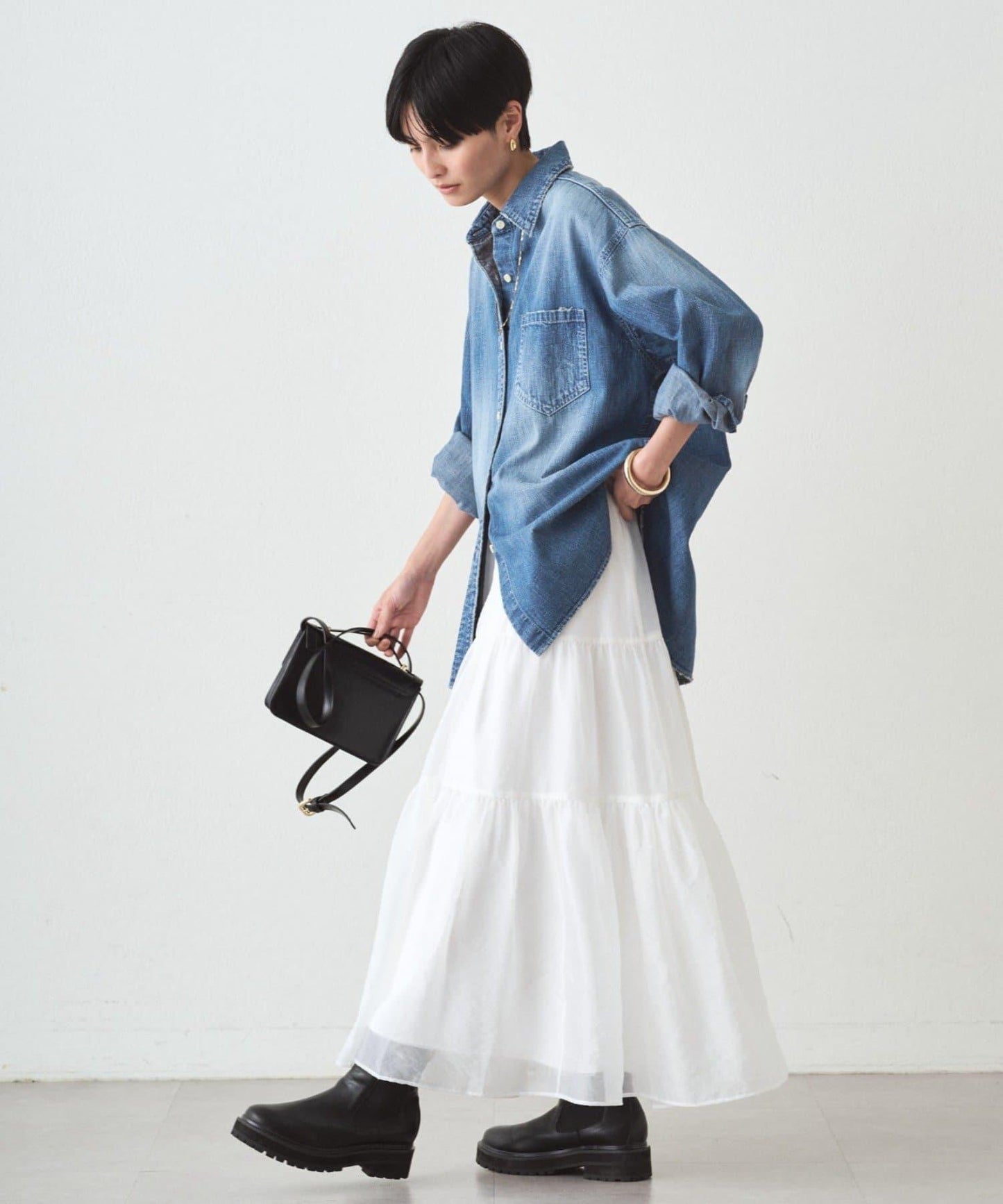 歐根紗層疊半身裙