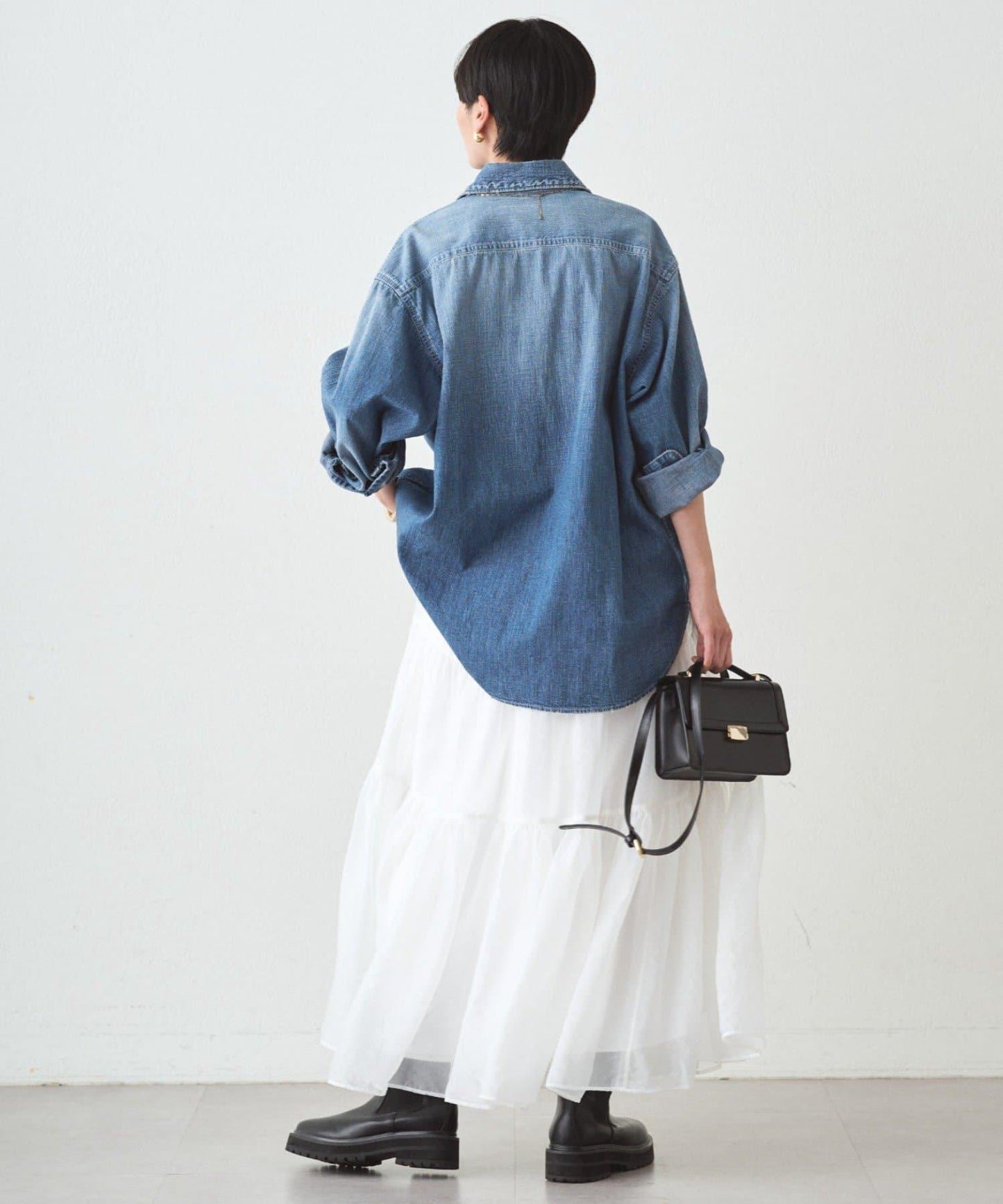 歐根紗層疊半身裙