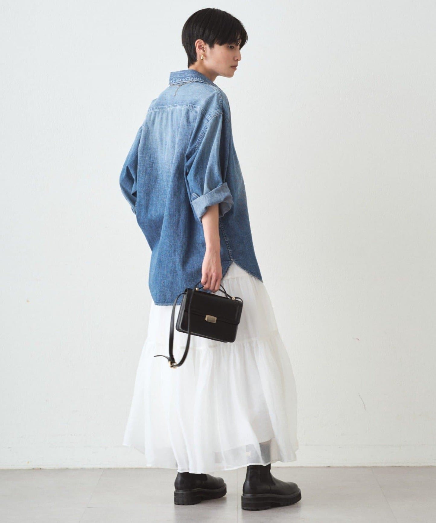 歐根紗層疊半身裙