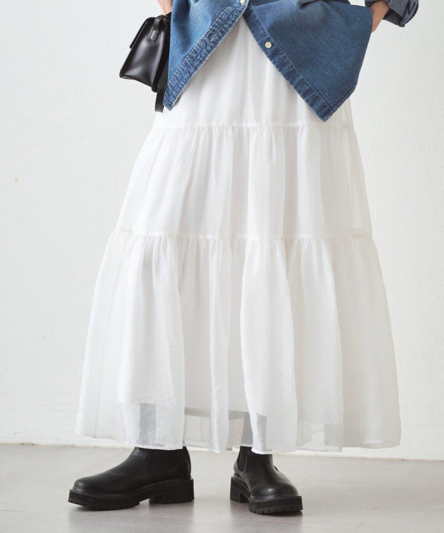 歐根紗層疊半身裙