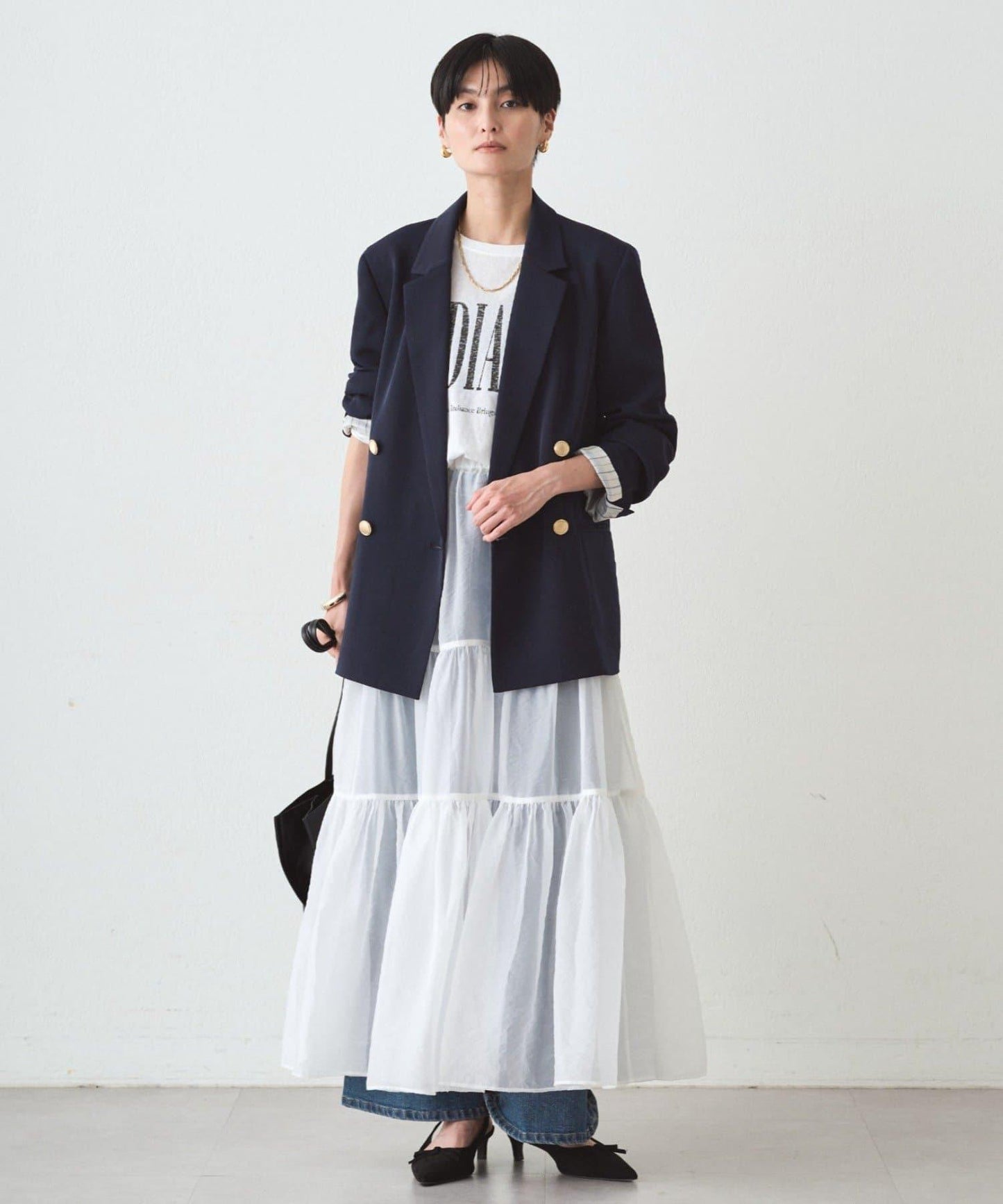 歐根紗層疊半身裙