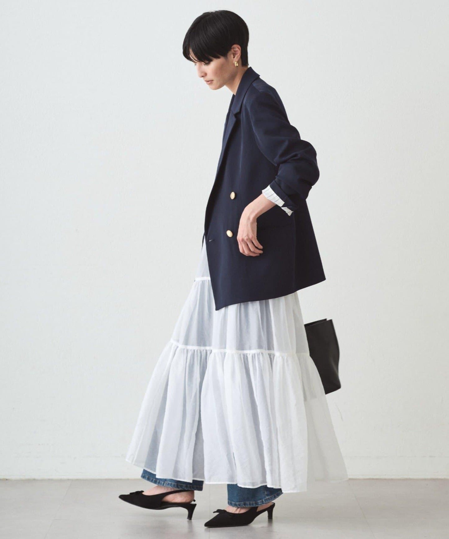 歐根紗層疊半身裙