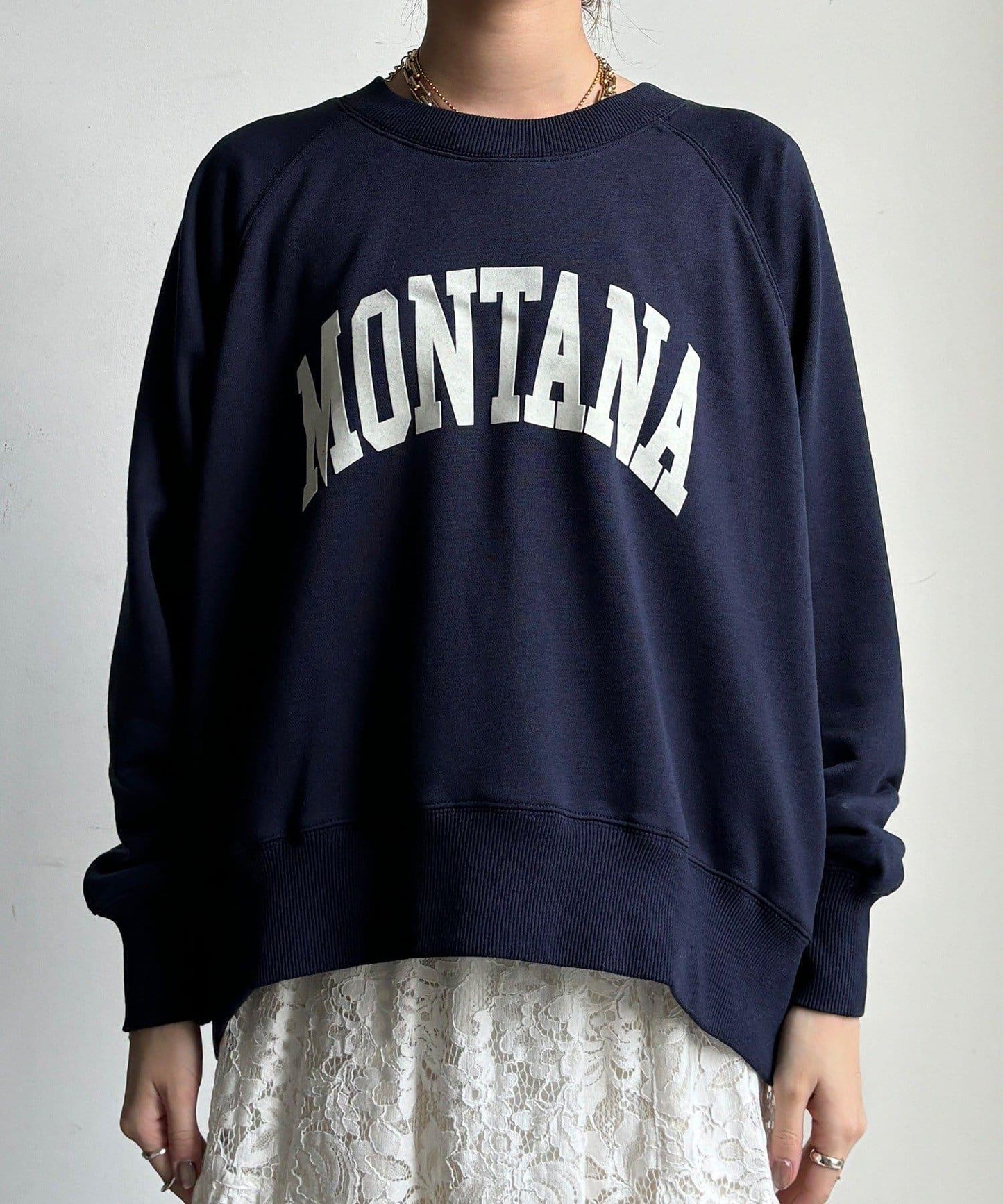 標誌寬鬆插肩袖套頭衫