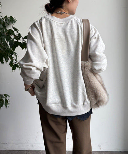 標誌寬鬆插肩袖套頭衫