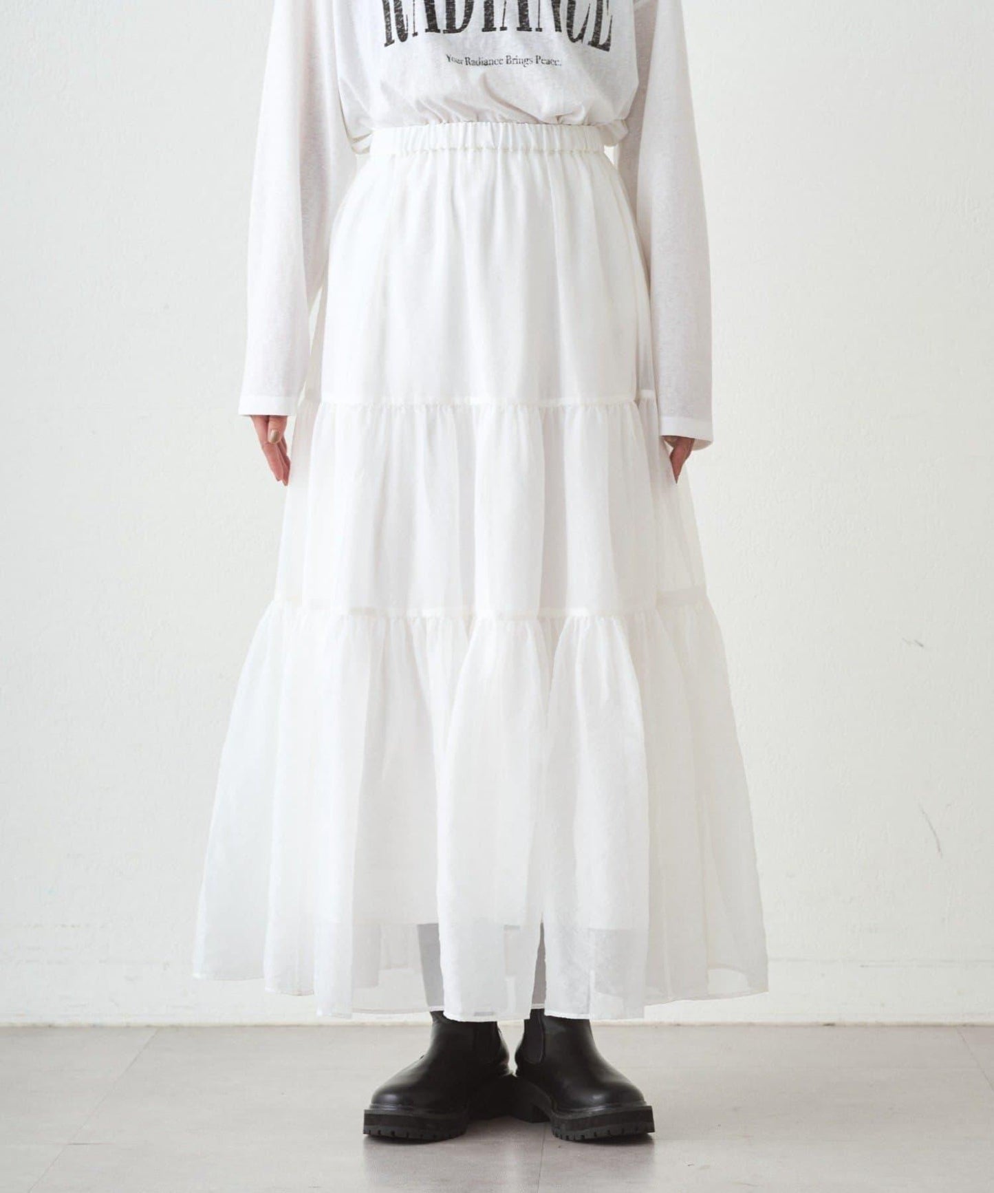 歐根紗層疊半身裙