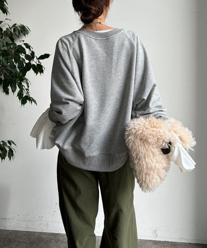 標誌寬鬆插肩袖套頭衫