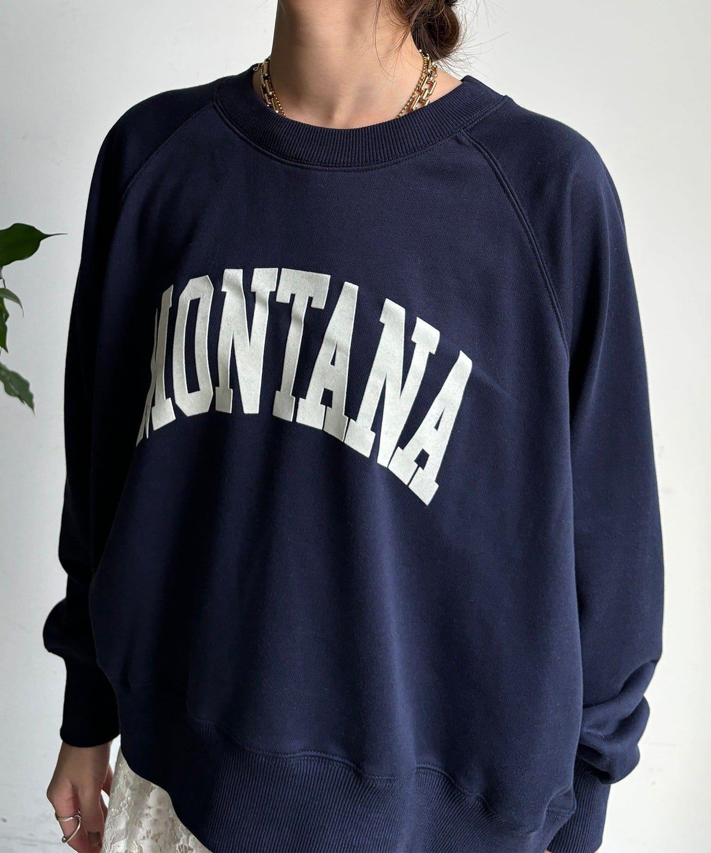 標誌寬鬆插肩袖套頭衫