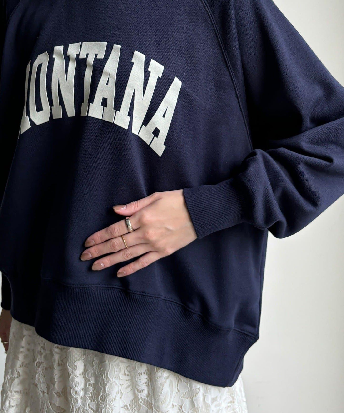 標誌寬鬆插肩袖套頭衫