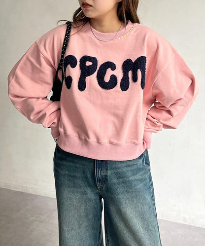 CPCM標誌刺繡加絨套頭衫