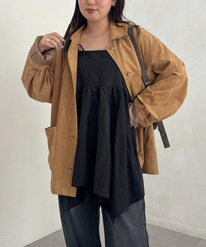 2WAY不對稱下襬吊帶長款上衣