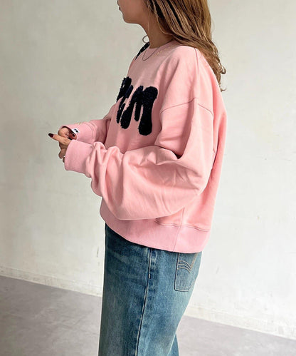 CPCM標誌刺繡加絨套頭衫