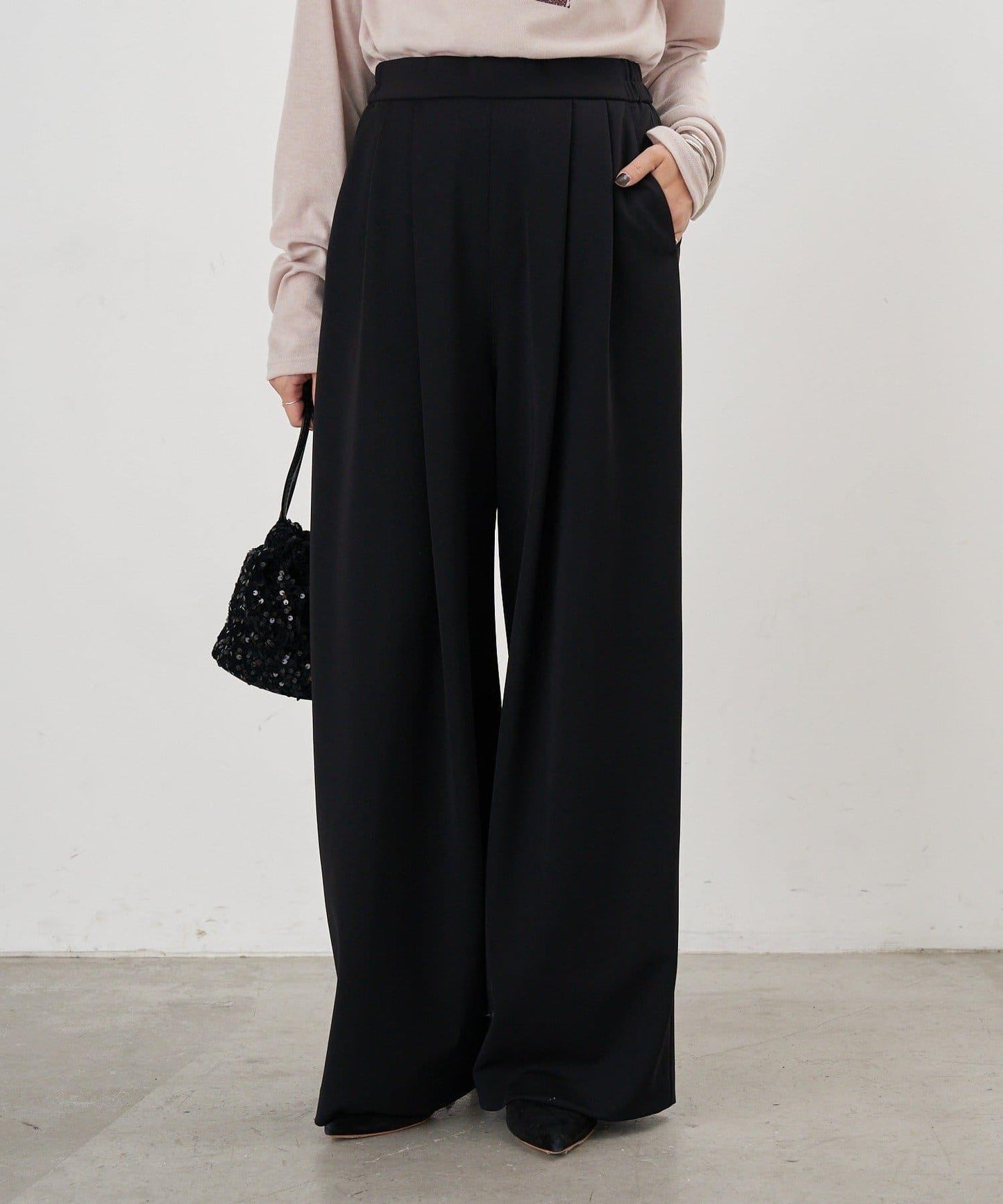 【26SS】雙褶針織長褲